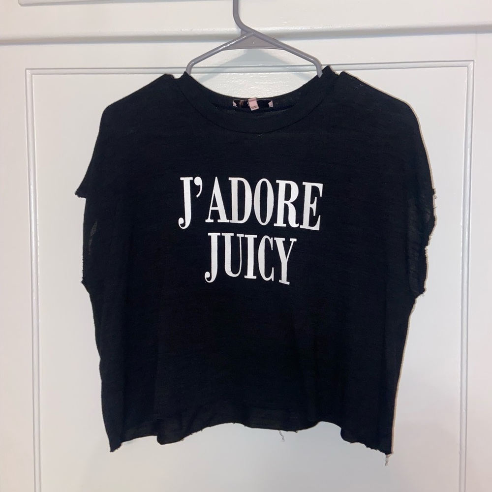 Juicy Couture J’adore Juicy Cut Off Jersey Knit Tee